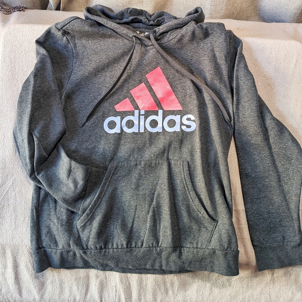 Adidas Hoodie - Grey w/ front pouch - Women's XL
